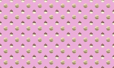 Farklı aksesuarlara sahip renkli arkaplan