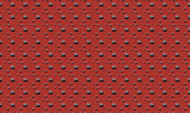 Farklı aksesuarlara sahip renkli arkaplan