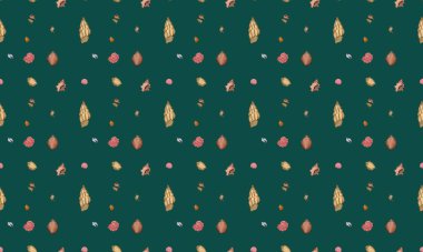 Farklı aksesuarlara sahip renkli arkaplan