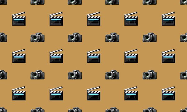 Цветной фон с различными аксессуарами