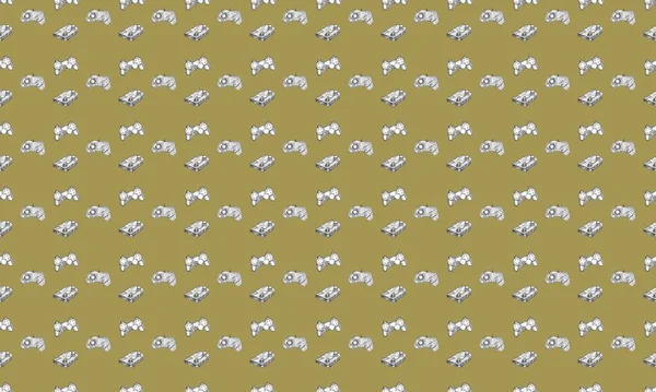 Farklı aksesuarlara sahip renkli arkaplan