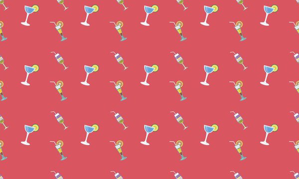 Цветной фон с различными аксессуарами