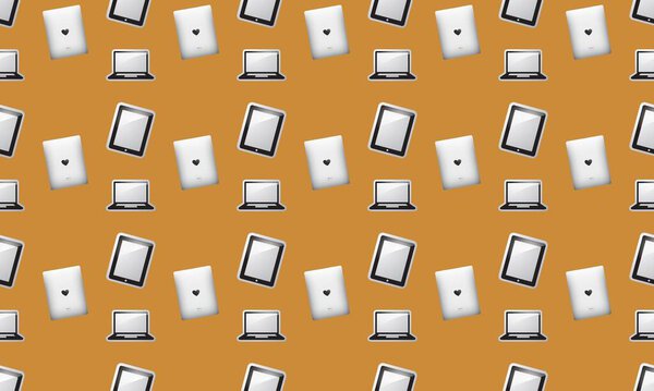 Colored background with different accessories