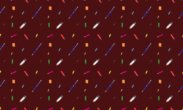 Colored background with different accessories