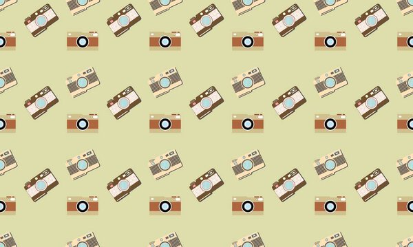 Colored background with different accessories