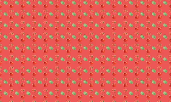 Farklı aksesuarlara sahip renkli arkaplan