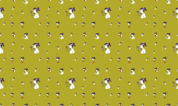 Farklı aksesuarlara sahip renkli arkaplan