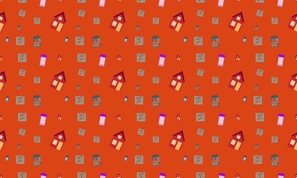 Colored background with different accessories