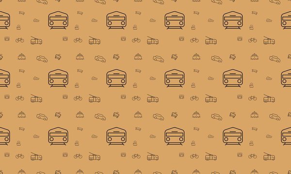 Цветной фон с различными аксессуарами