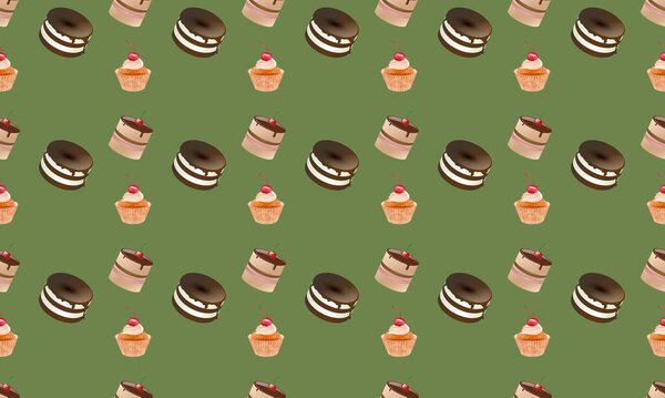 Цветной фон с различными аксессуарами