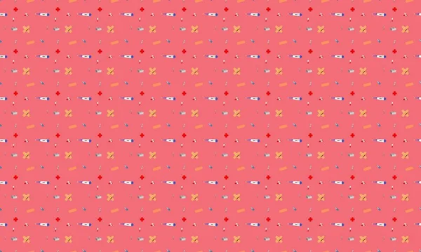 Farklı aksesuarlara sahip renkli arkaplan