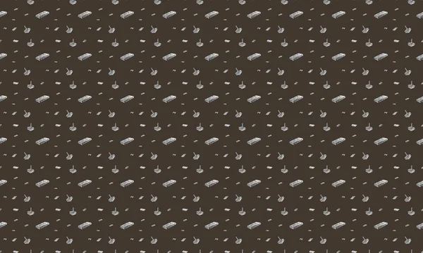 Farklı aksesuarlara sahip renkli arkaplan