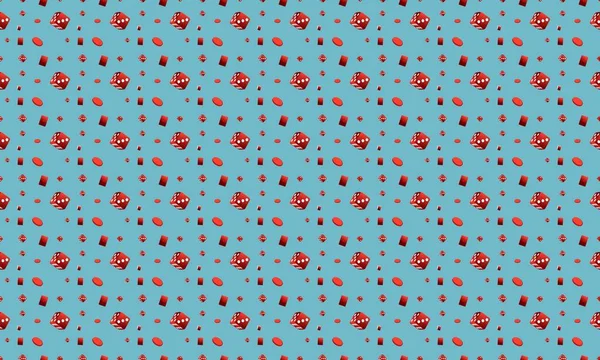 Farklı aksesuarlara sahip renkli arkaplan