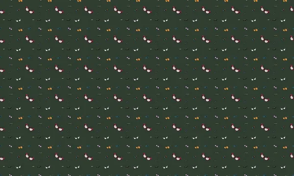 Farklı aksesuarlara sahip renkli arkaplan