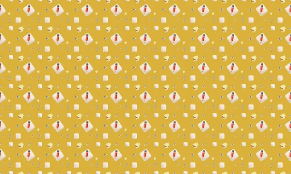 Farklı aksesuarlara sahip renkli arkaplan