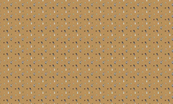 Farklı aksesuarlara sahip renkli arkaplan