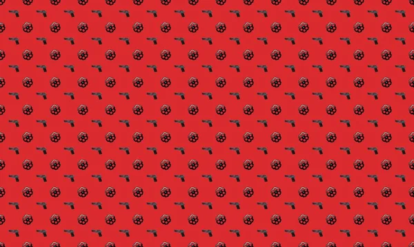 Farklı aksesuarlara sahip renkli arkaplan