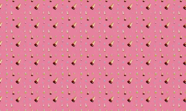 Farklı aksesuarlara sahip renkli arkaplan