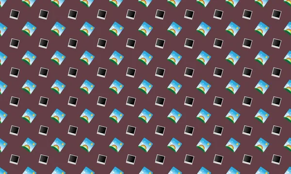 Farklı aksesuarlara sahip renkli arkaplan