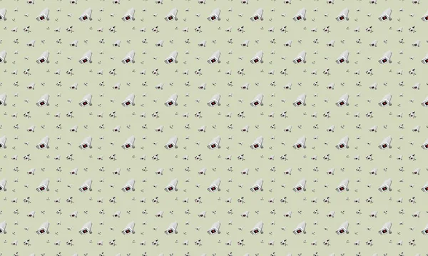 Farklı aksesuarlara sahip renkli arkaplan