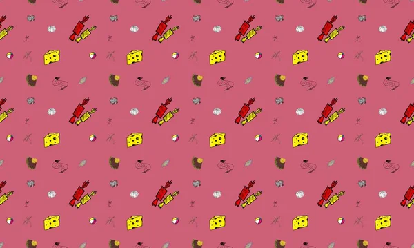 Farklı aksesuarlara sahip renkli arkaplan