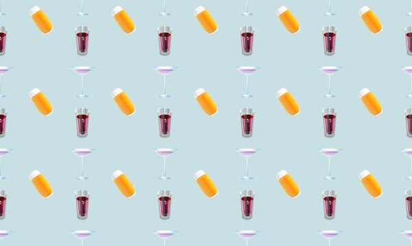 Цветной фон с различными аксессуарами