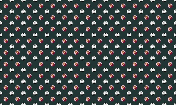 Colored background with different accessories