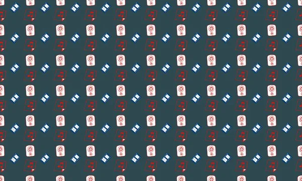 Farklı aksesuarlara sahip renkli arkaplan