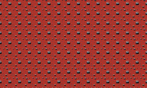 Farklı aksesuarlara sahip renkli arkaplan