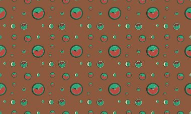 Farklı aksesuarlara sahip renkli arkaplan