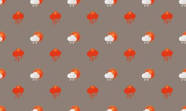 Farklı aksesuarlara sahip renkli arkaplan