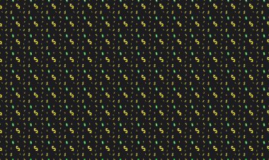 Farklı aksesuarlara sahip renkli arkaplan