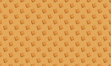 Farklı aksesuarlara sahip renkli arkaplan