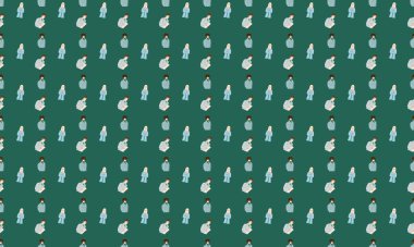 Farklı aksesuarlara sahip renkli arkaplan