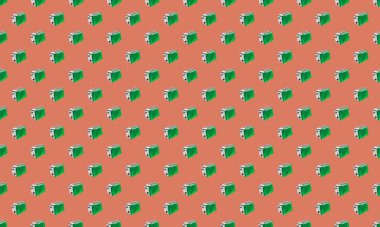 Farklı aksesuarlara sahip renkli arkaplan