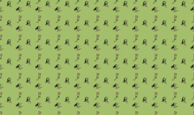 Farklı aksesuarlara sahip renkli arkaplan