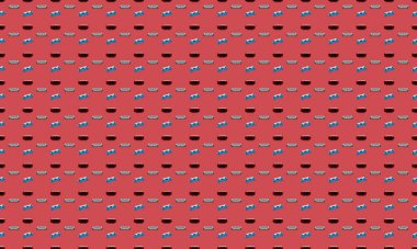 Farklı aksesuarlara sahip renkli arkaplan