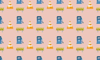 Farklı aksesuarlara sahip renkli arkaplan