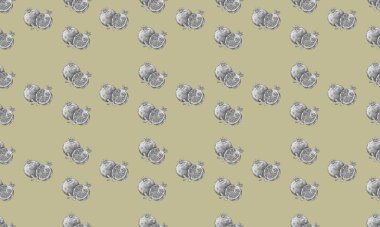 Farklı aksesuarlara sahip renkli arkaplan