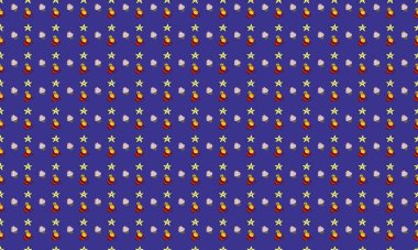 Farklı aksesuarlara sahip renkli arkaplan