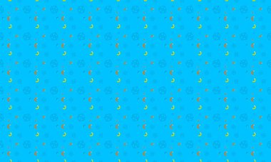 Farklı aksesuarlara sahip renkli arkaplan