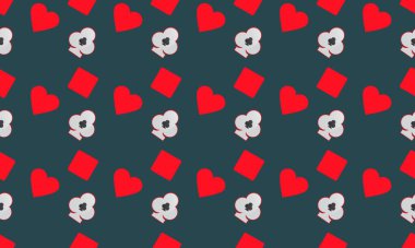 Farklı aksesuarlara sahip renkli arkaplan