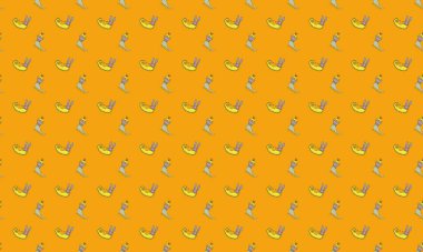 Farklı aksesuarlara sahip renkli arkaplan