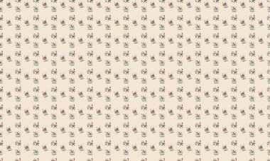 Farklı aksesuarlara sahip renkli arkaplan