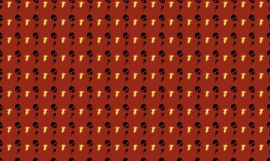 Farklı aksesuarlara sahip renkli arkaplan