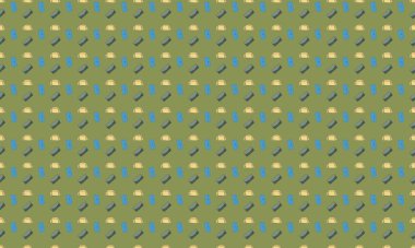 Farklı aksesuarlara sahip renkli arkaplan