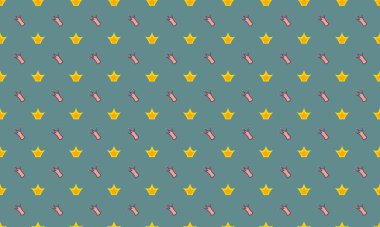 Farklı aksesuarlara sahip renkli arkaplan