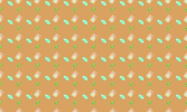 Farklı aksesuarlara sahip renkli arkaplan