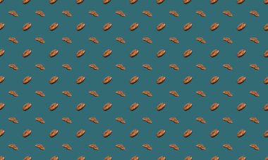 Farklı aksesuarlara sahip renkli arkaplan