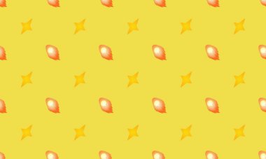 Farklı aksesuarlara sahip renkli arkaplan